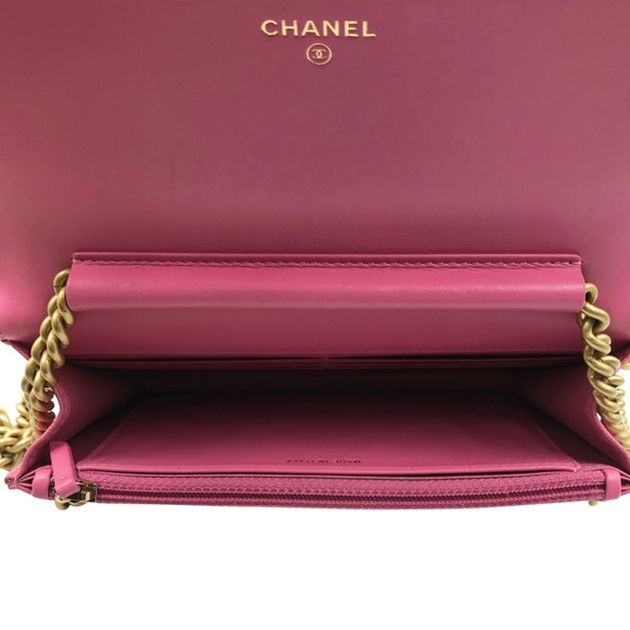 ❤️SOLD❤️Authentic Chanel Boy Bag Wallet On A Chain - Picture 7 of 8